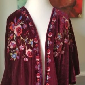 Velvet Embroidery Kimono